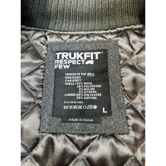Trukfit Mob Varsity Jacket Mens Large Gray Lil Wayne Lil Weezy To The End WOOL - Picture 6 of 14